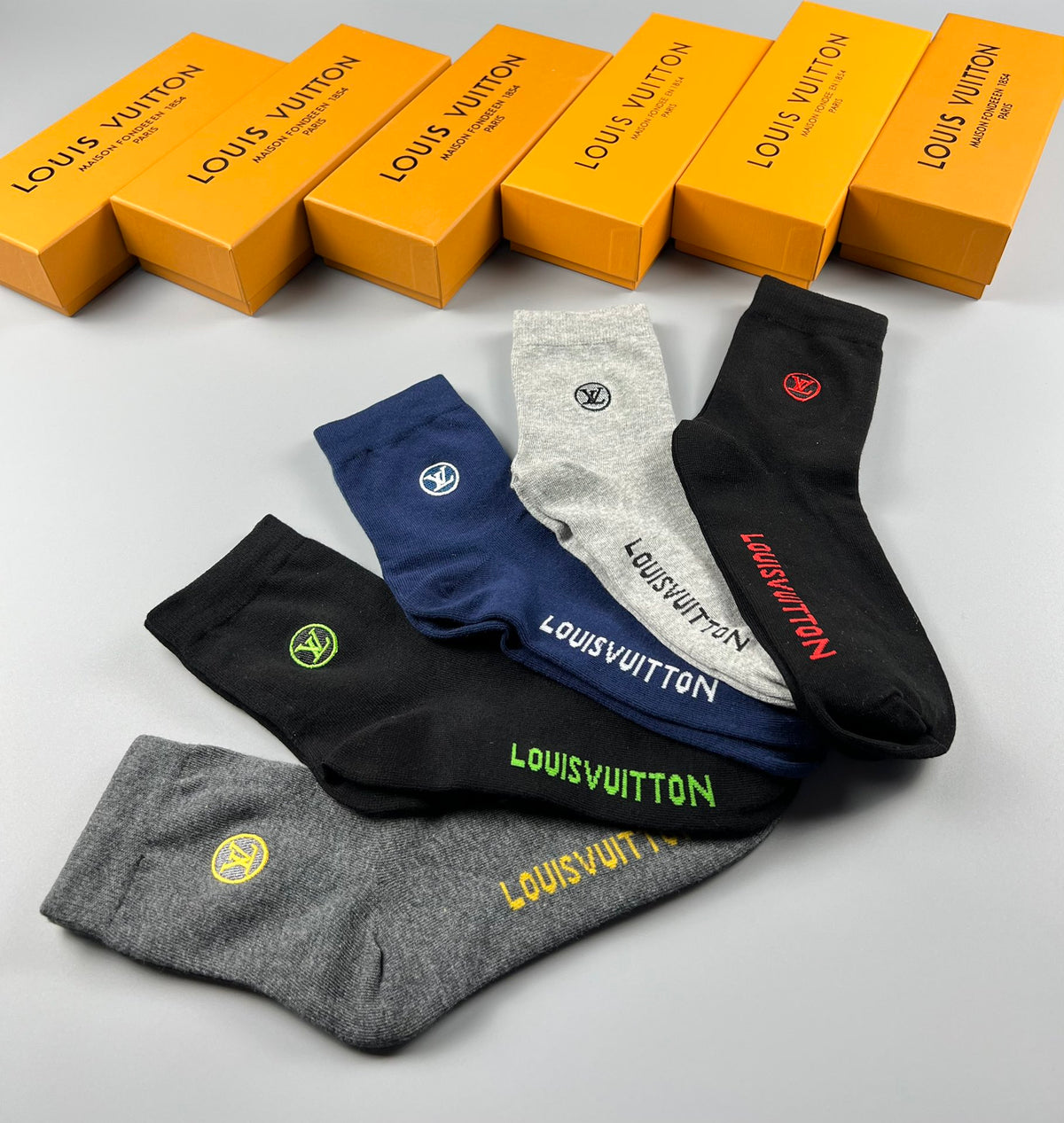 Louis Vuitton Neutral Small Coloured Side Text No-Show Socks, image 8