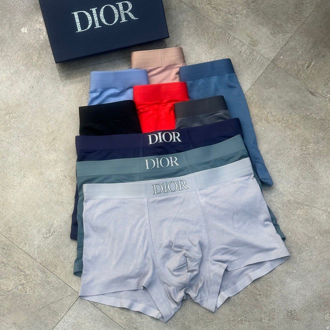 Dior Grey Blue Black Peach Mixed Waist Boxer Briefs, image 2