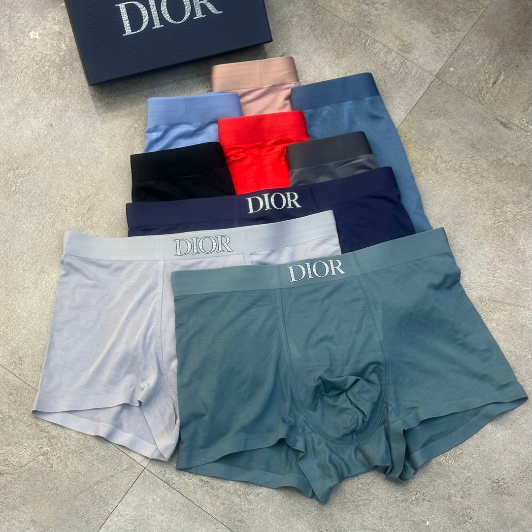 Dior Grey Blue Black Peach Mixed Waist Boxer Briefs, image 1