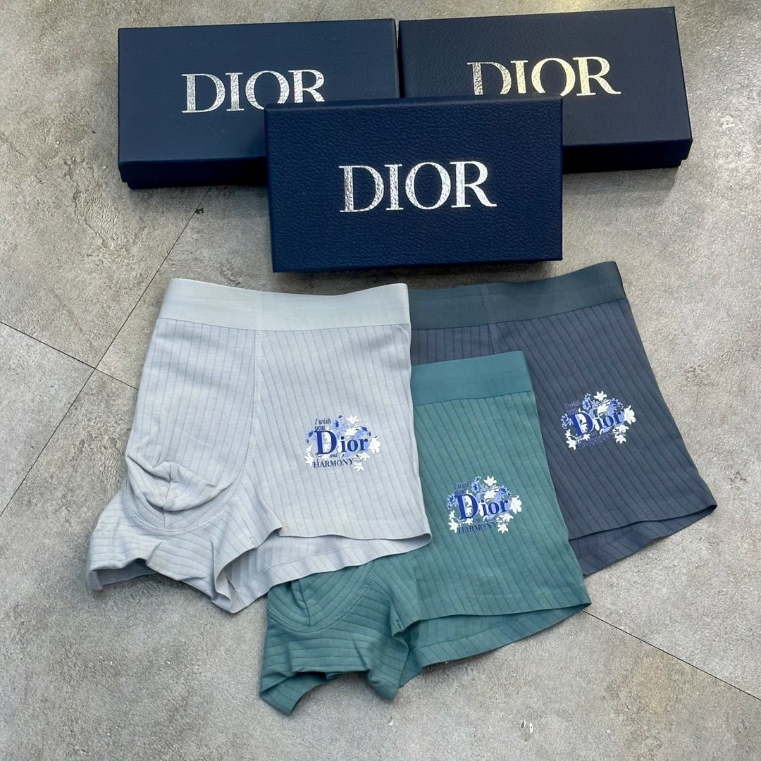 Dior Teal White Grey Small Wordmark Boxer Briefs, image 4