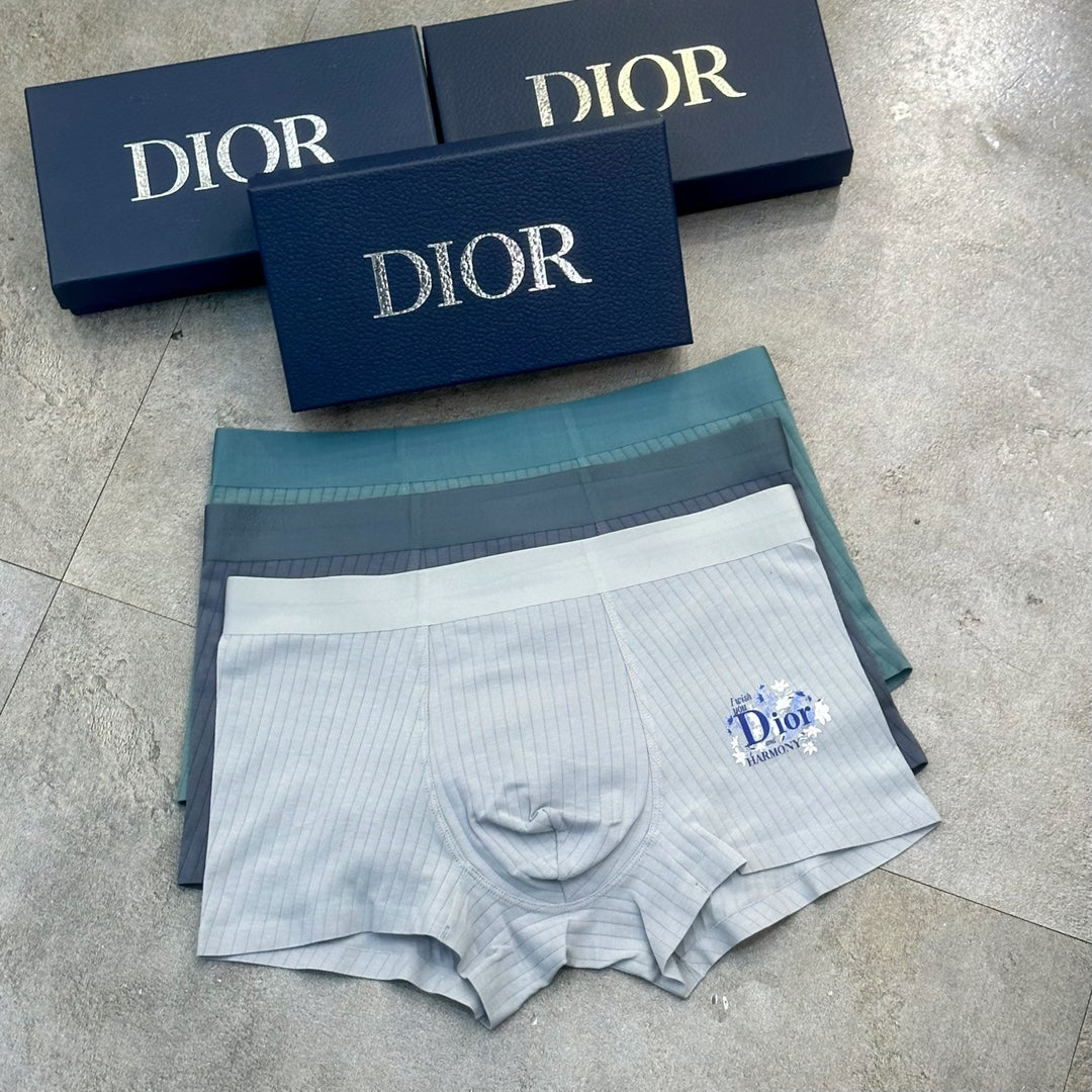 Dior Teal White Grey Small Wordmark Boxer Briefs, image 2