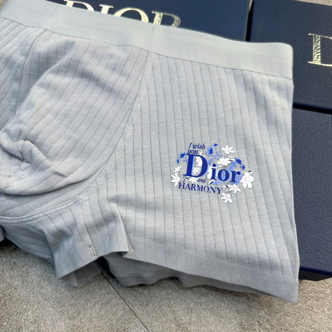 Dior Teal White Grey Small Wordmark Boxer Briefs, image 5