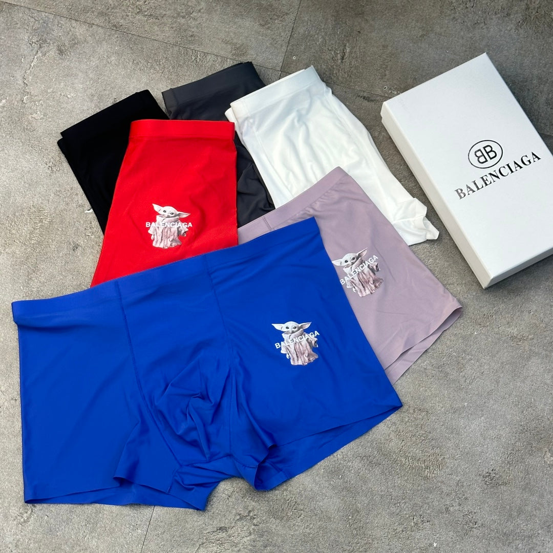 Balenciaga Red Blue White Gold Crest Boxer Briefs, image 6