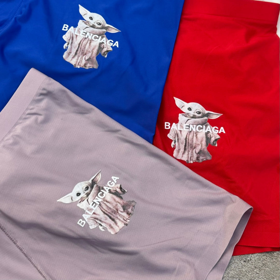 Balenciaga Red Blue White Gold Crest Boxer Briefs, image 4