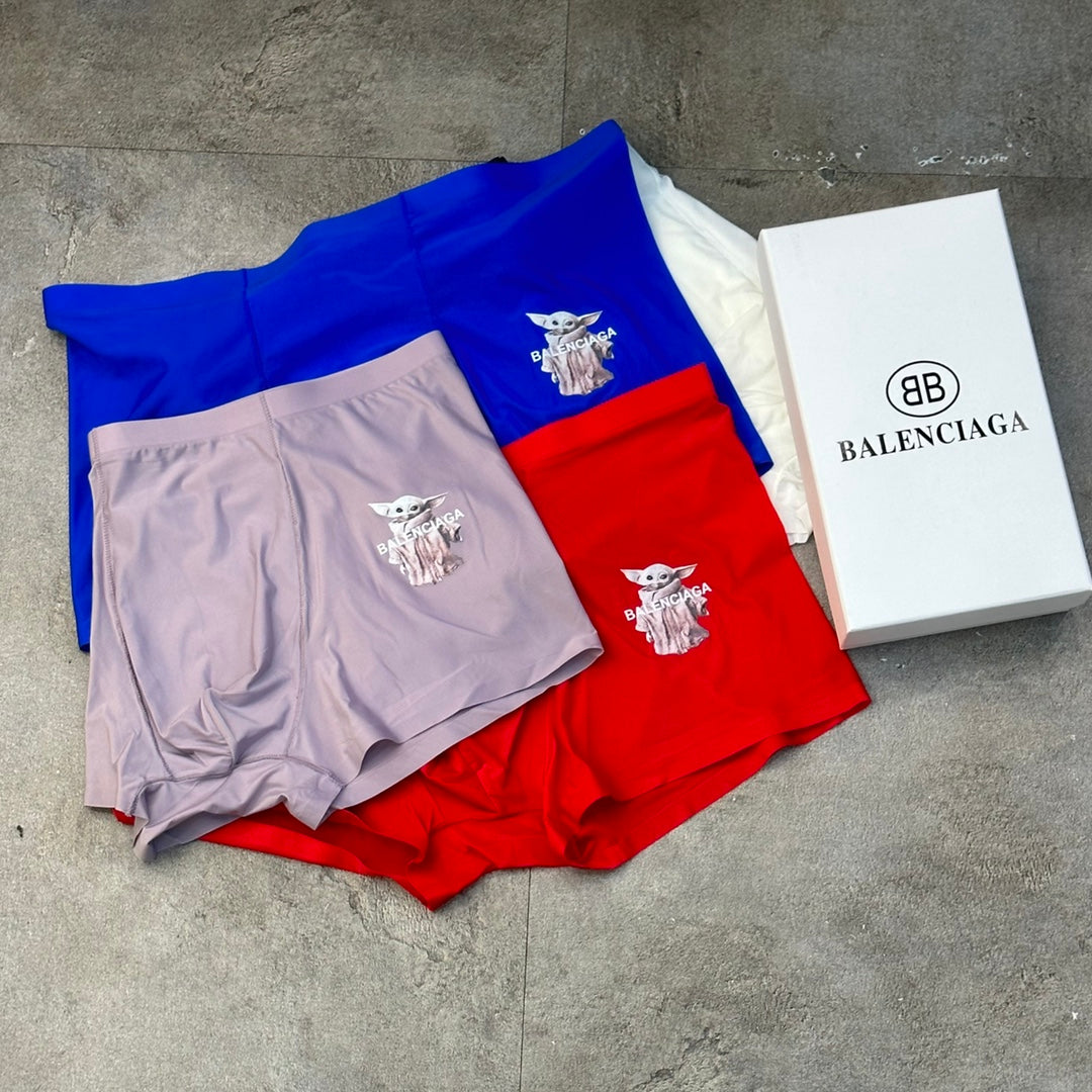 Balenciaga Red Blue White Gold Crest Boxer Briefs, image 8