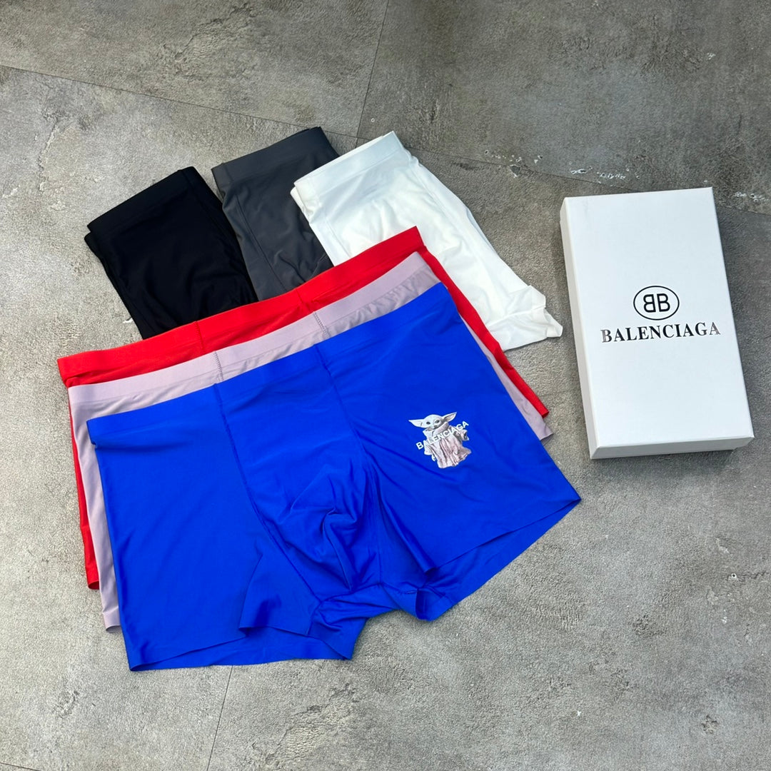 Balenciaga Red Blue White Gold Crest Boxer Briefs, image 2