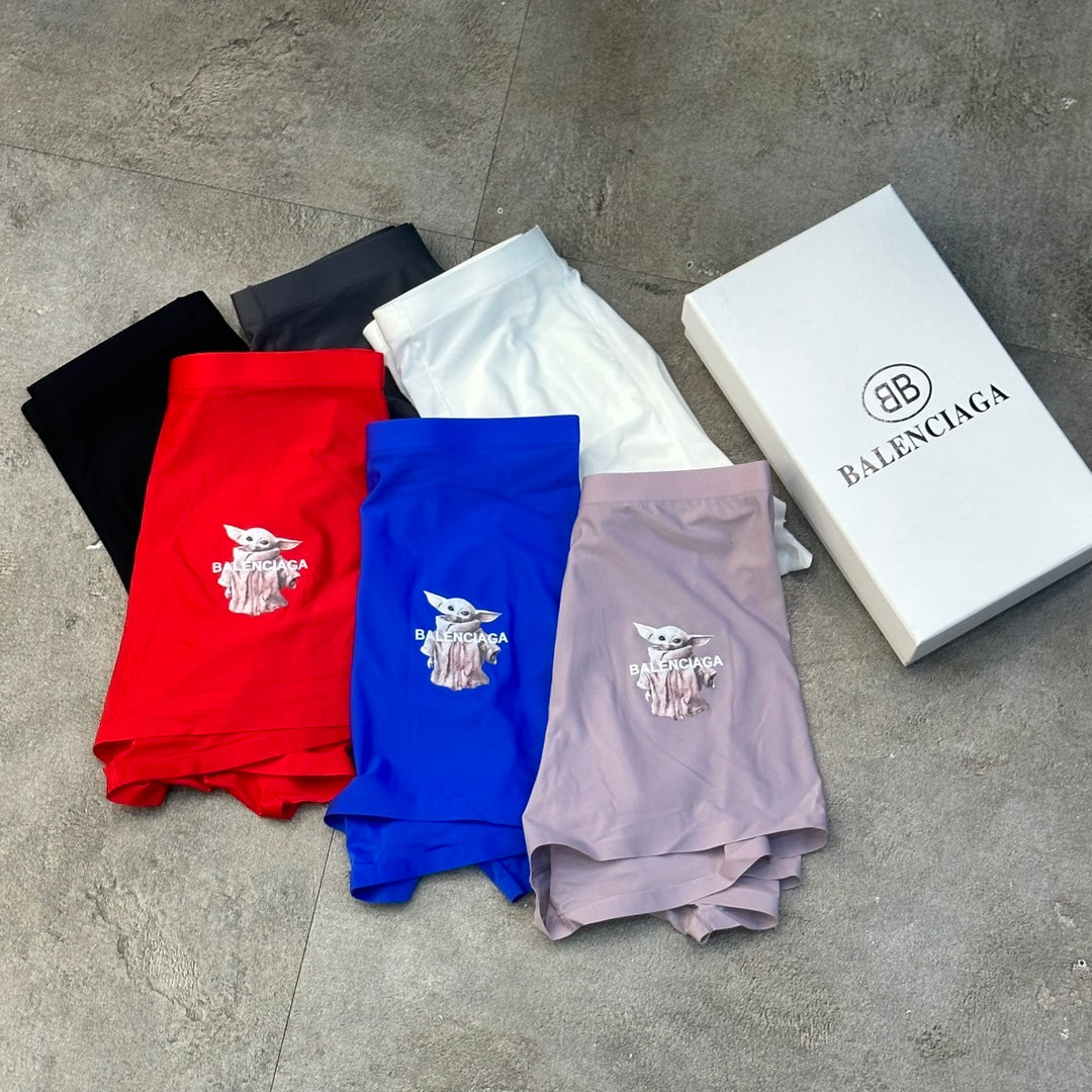 Balenciaga Red Blue White Gold Crest Boxer Briefs, image 7