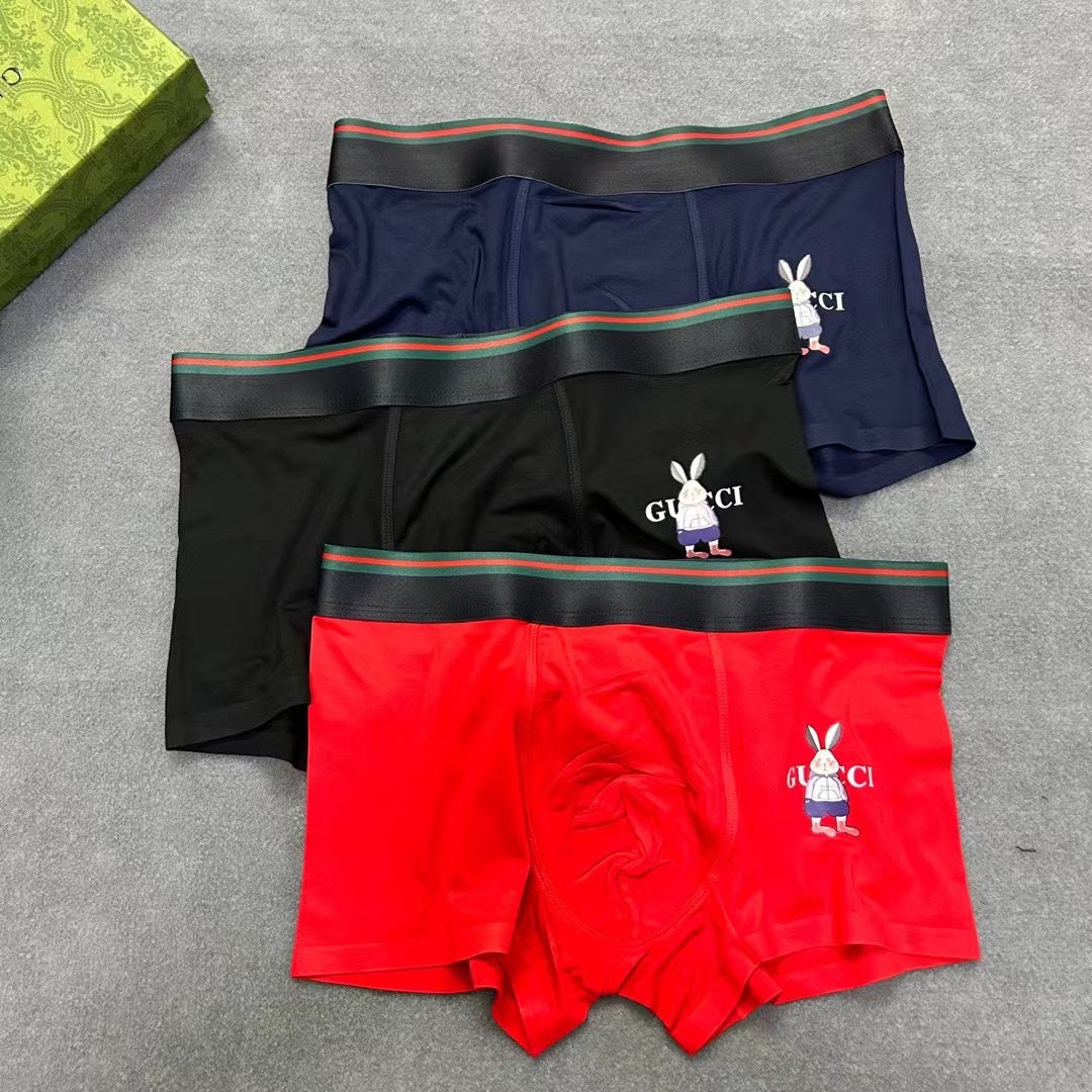 Gucci Red Black Navy Small Figure Boxer Briefs, image 1