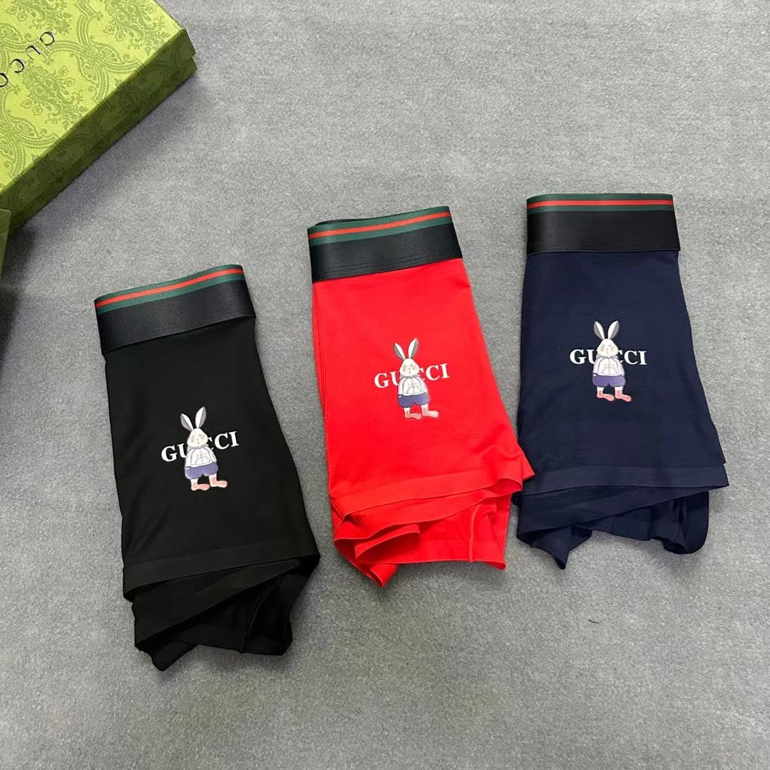 Gucci Red Black Navy Small Figure Boxer Briefs, image 4