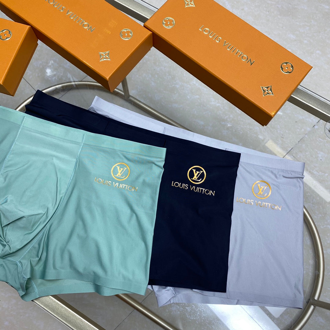 Louis Vuitton Boxed Blue Ornamental Panel Boxer Briefs, image 3