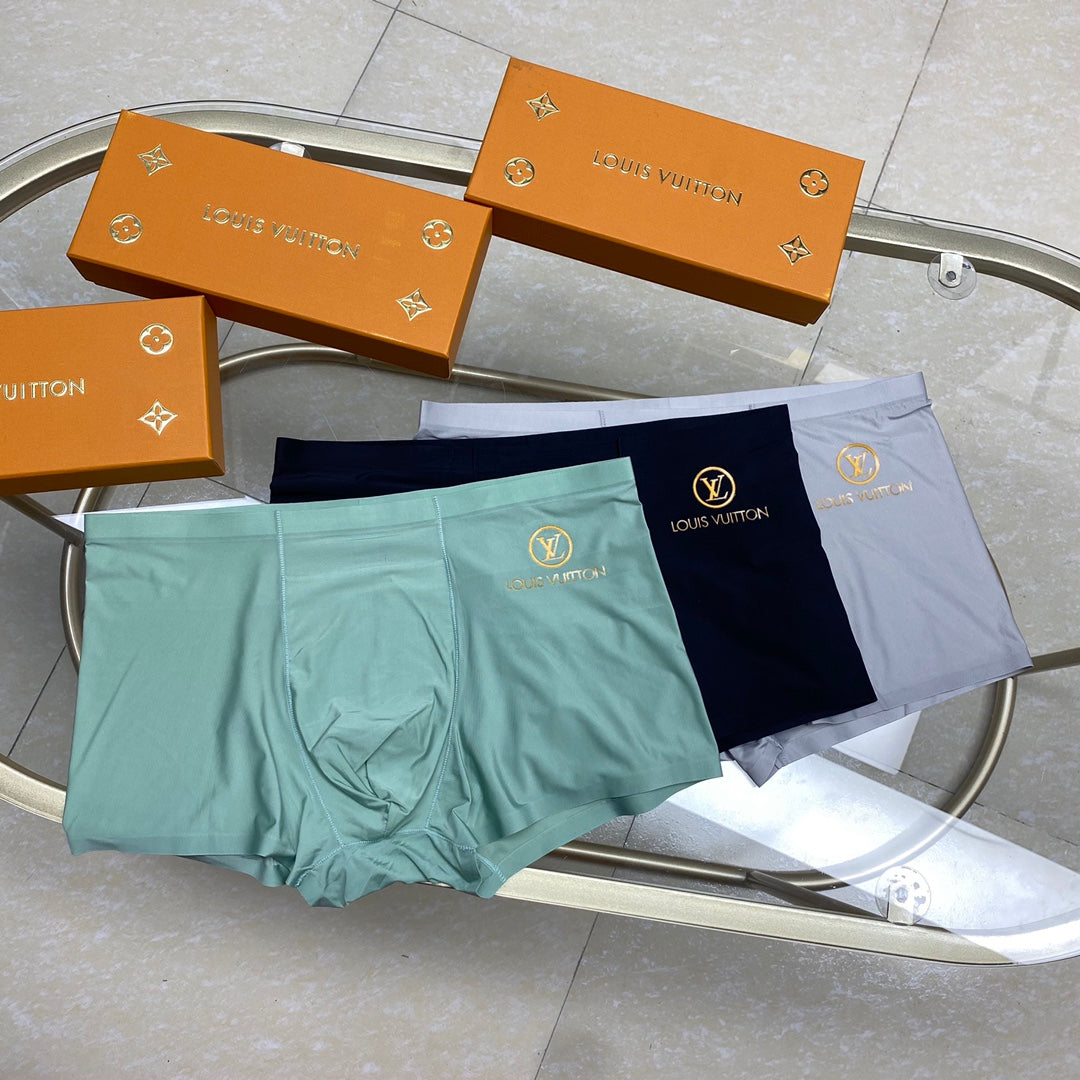 Louis Vuitton Boxed Blue Ornamental Panel Boxer Briefs, image 2