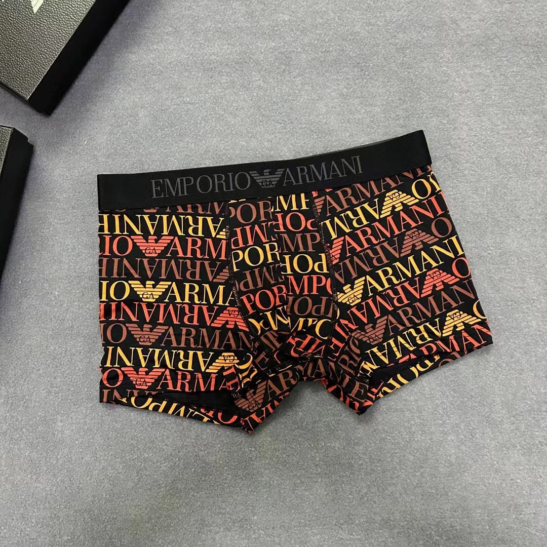 Armani All-Over Lettering Boxer Briefs, Box of 3, gallery image 9