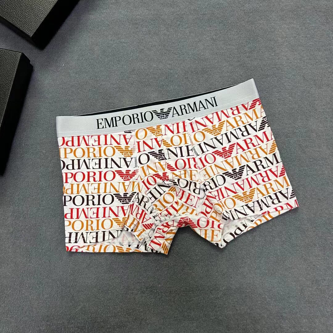 Armani All-Over Lettering Boxer Briefs, Box of 3, gallery image 7