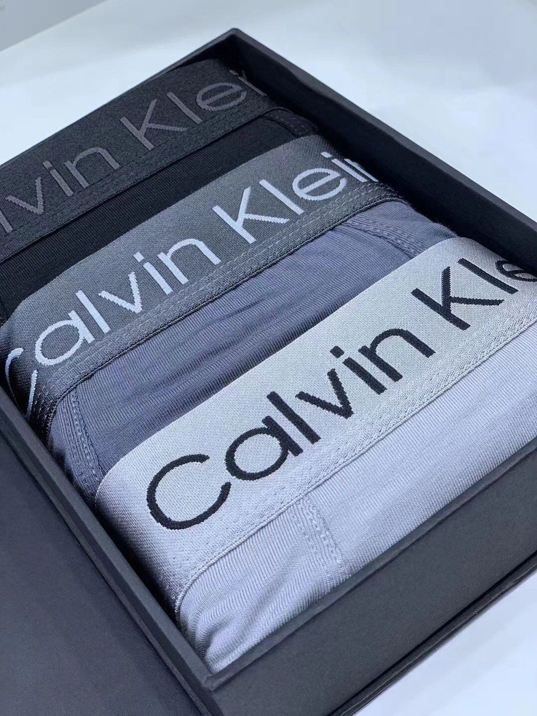 Calvin Klein Grey Extended Stretch Display Boxer Briefs, image 5