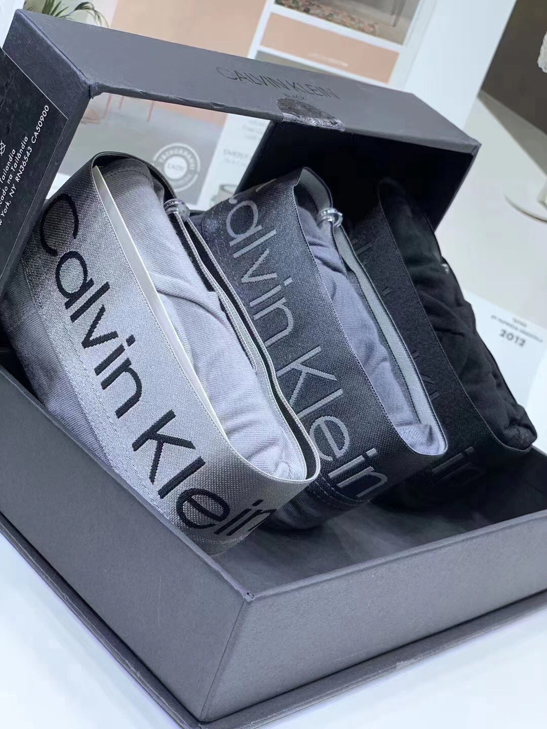 Calvin Klein Grey Extended Stretch Display Boxer Briefs, image 7