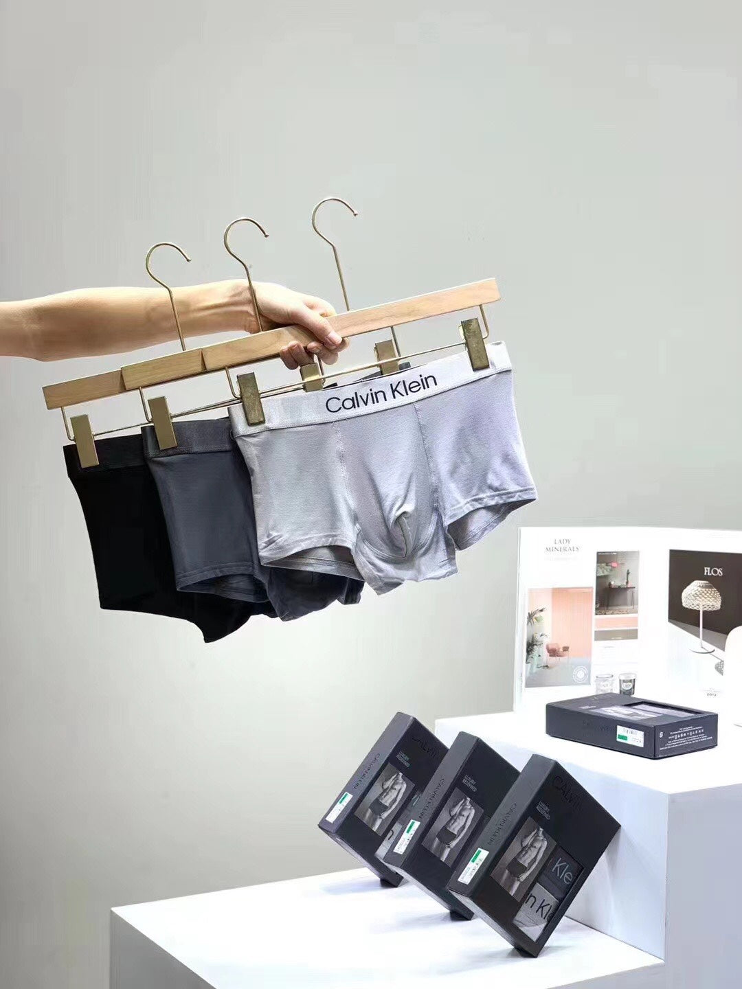 Calvin Klein Grey Extended Stretch Display Boxer Briefs, image 8