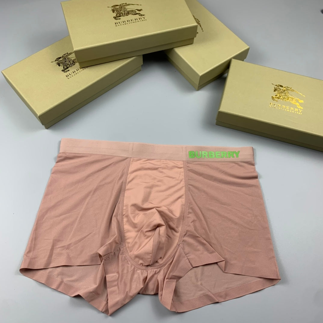 Burberry Grey Neon Green Waist Letters Boxer Briefs, image 2