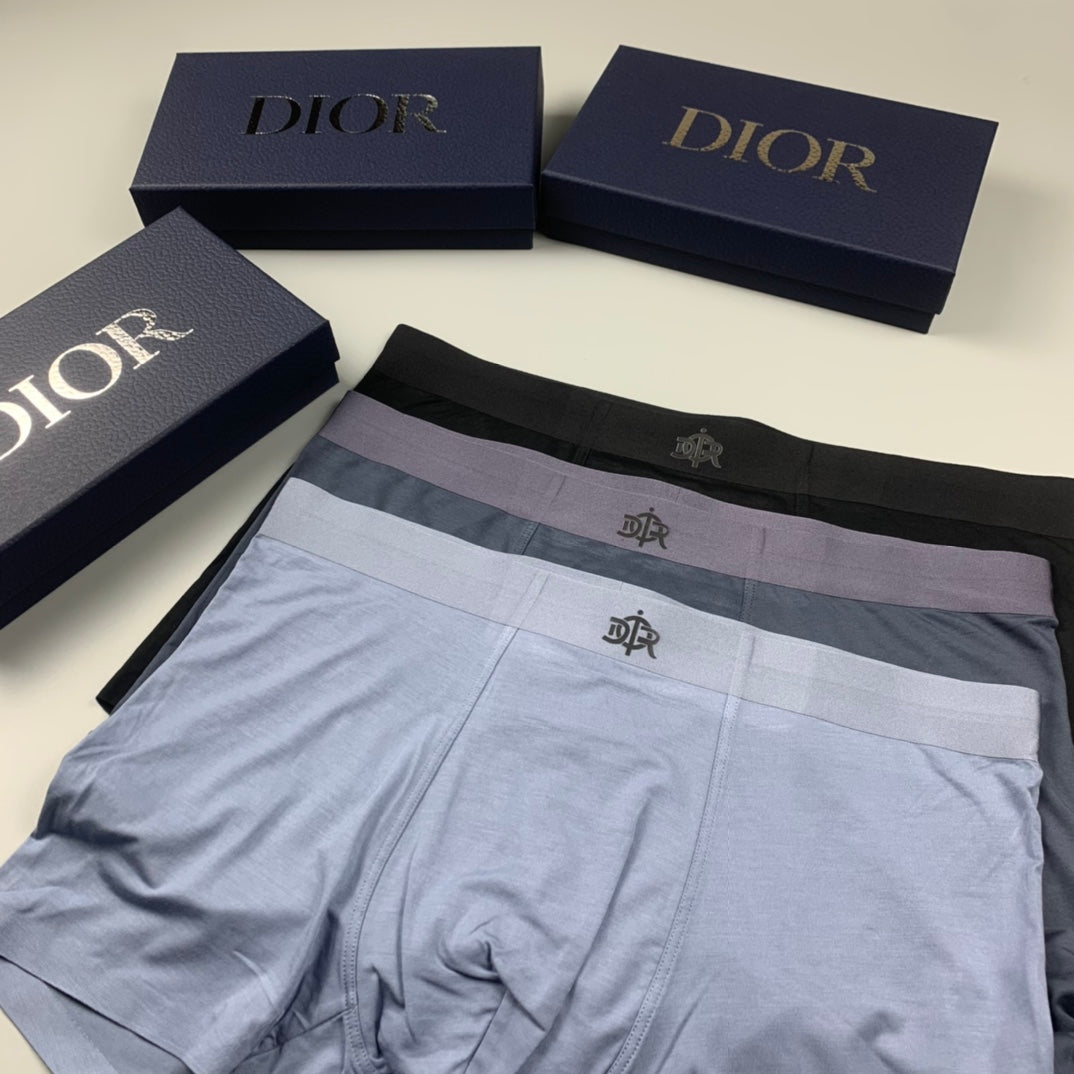 Dior Grey Tonal Fine Waist Lettering Boxer Briefs, image 6