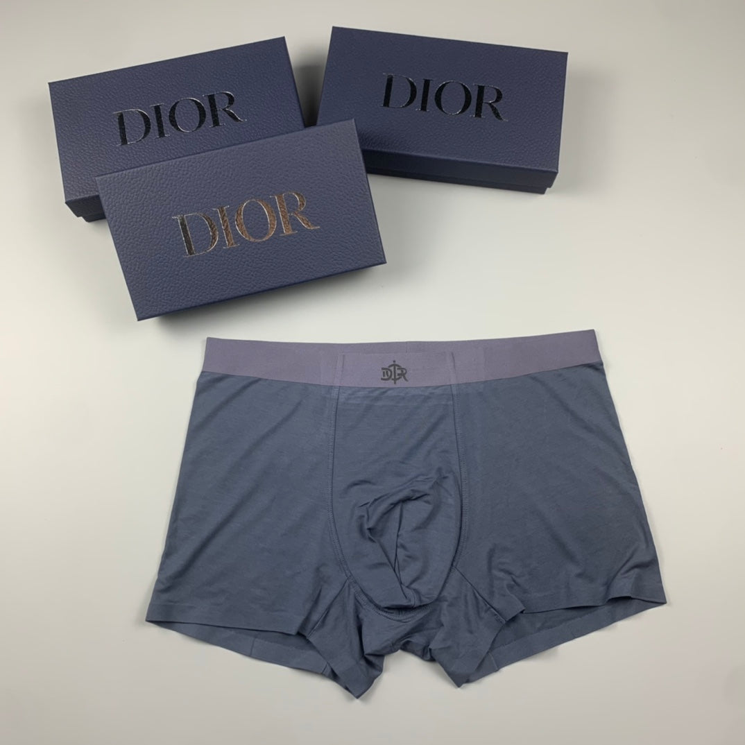 Dior Grey Tonal Fine Waist Lettering Boxer Briefs, image 1