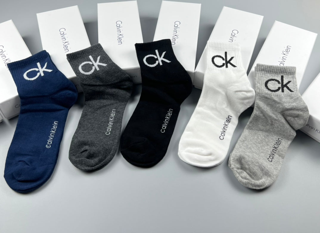 Calvin Klein Muted Shades Contrast CK Marks Ankle Socks, image 5
