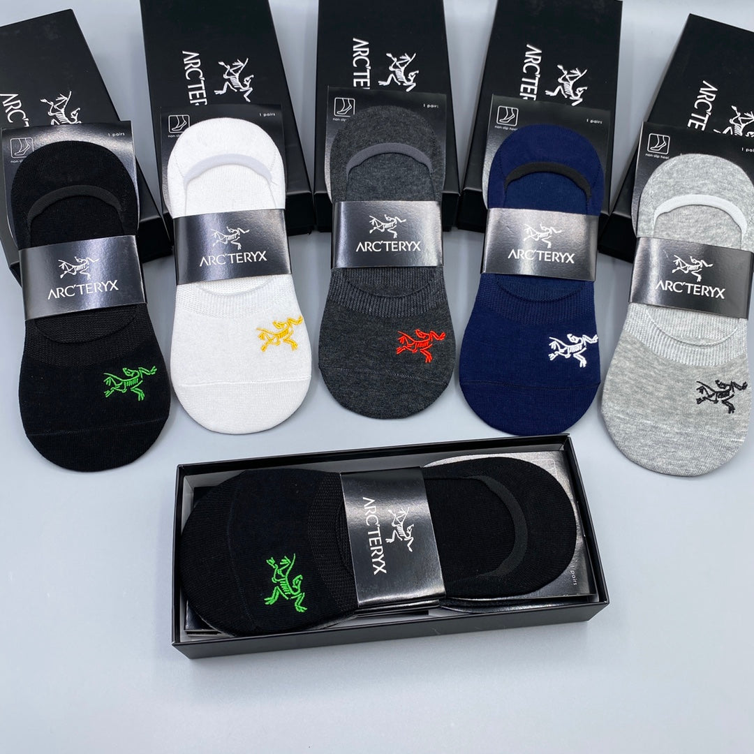 Arc'teryx Dark Neutral Packaged Bird Mix No-Show Socks, image 6