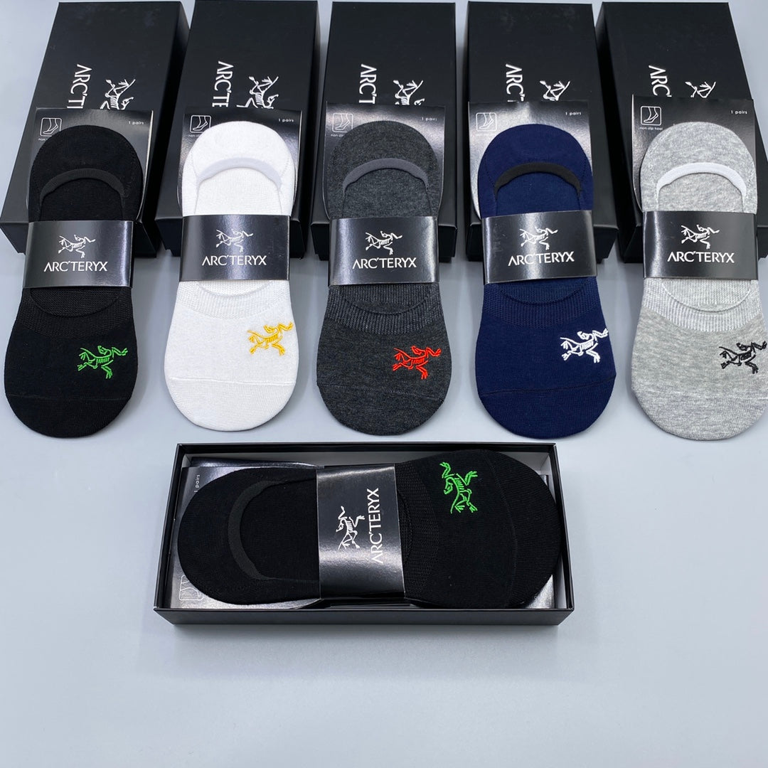 Arc'teryx Dark Neutral Packaged Bird Mix No-Show Socks, image 1