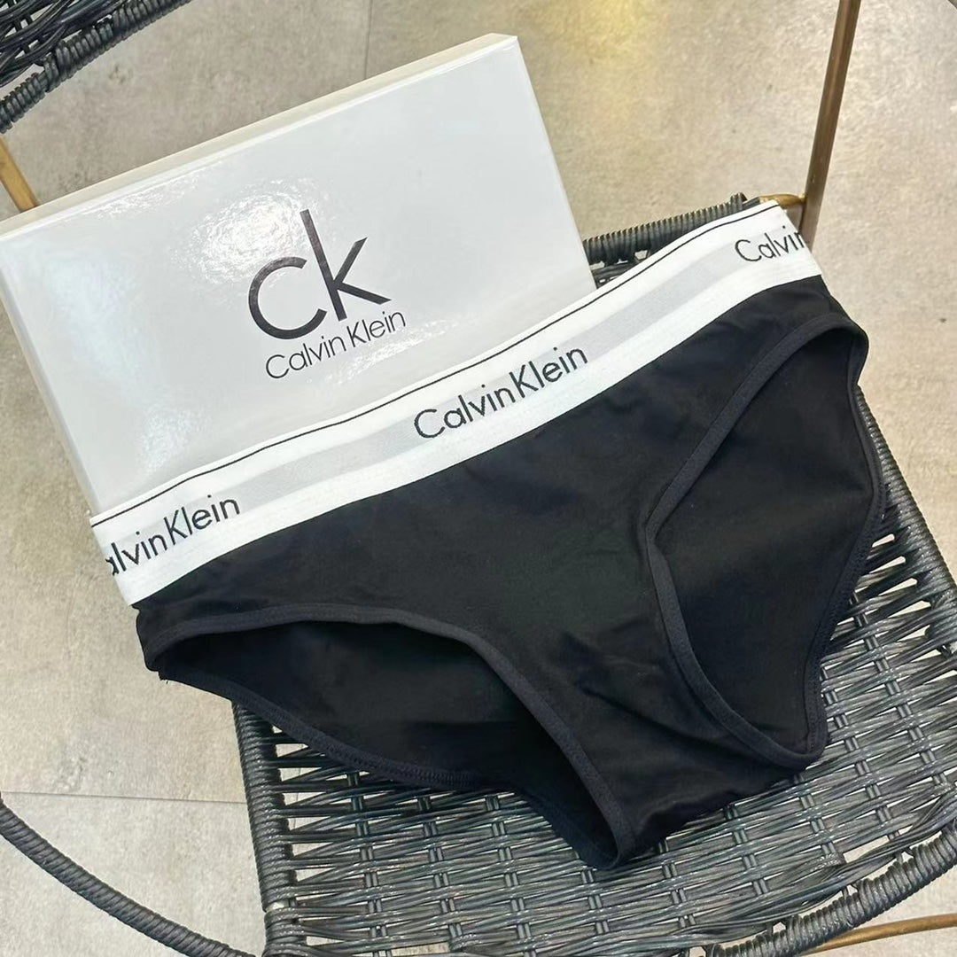 Calvin Klein Grey White Letter Edges Women's Briefs, image 4