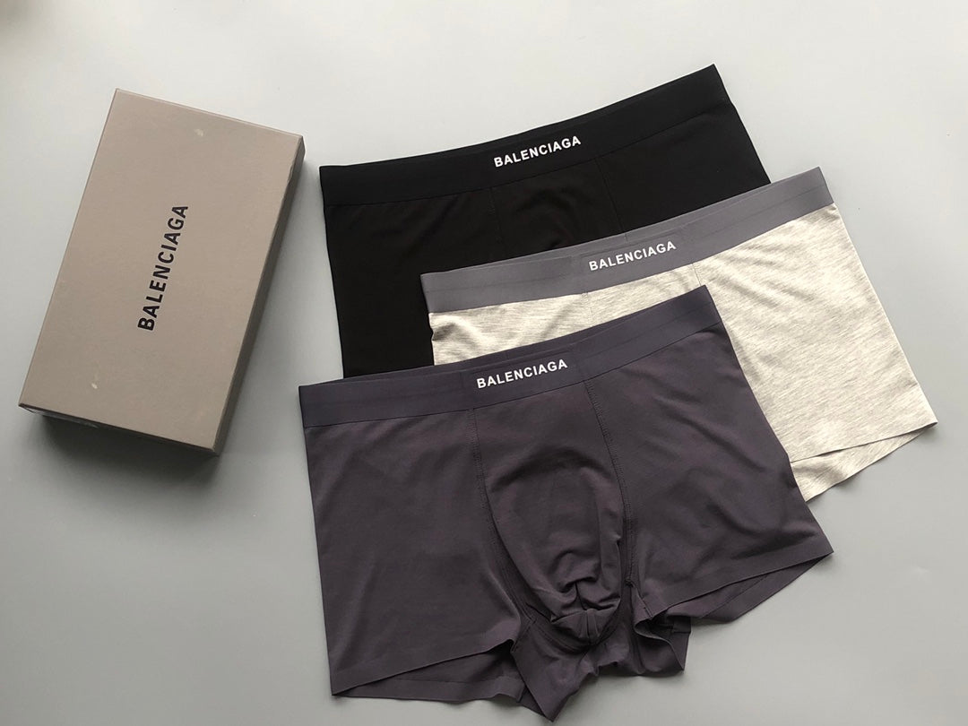 Balenciaga Beige Grey Black Fine Waist Text Boxer Briefs, image 6
