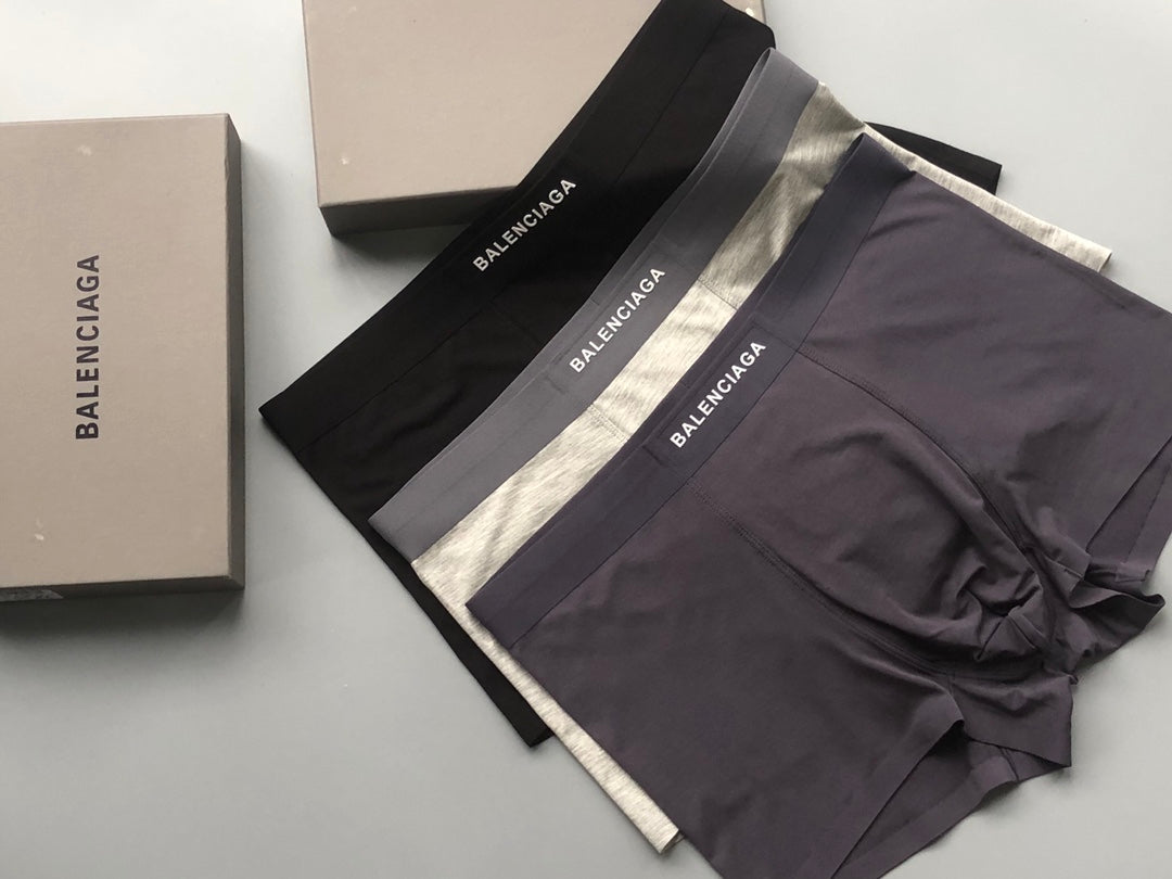 Balenciaga Beige Grey Black Fine Waist Text Boxer Briefs, image 5