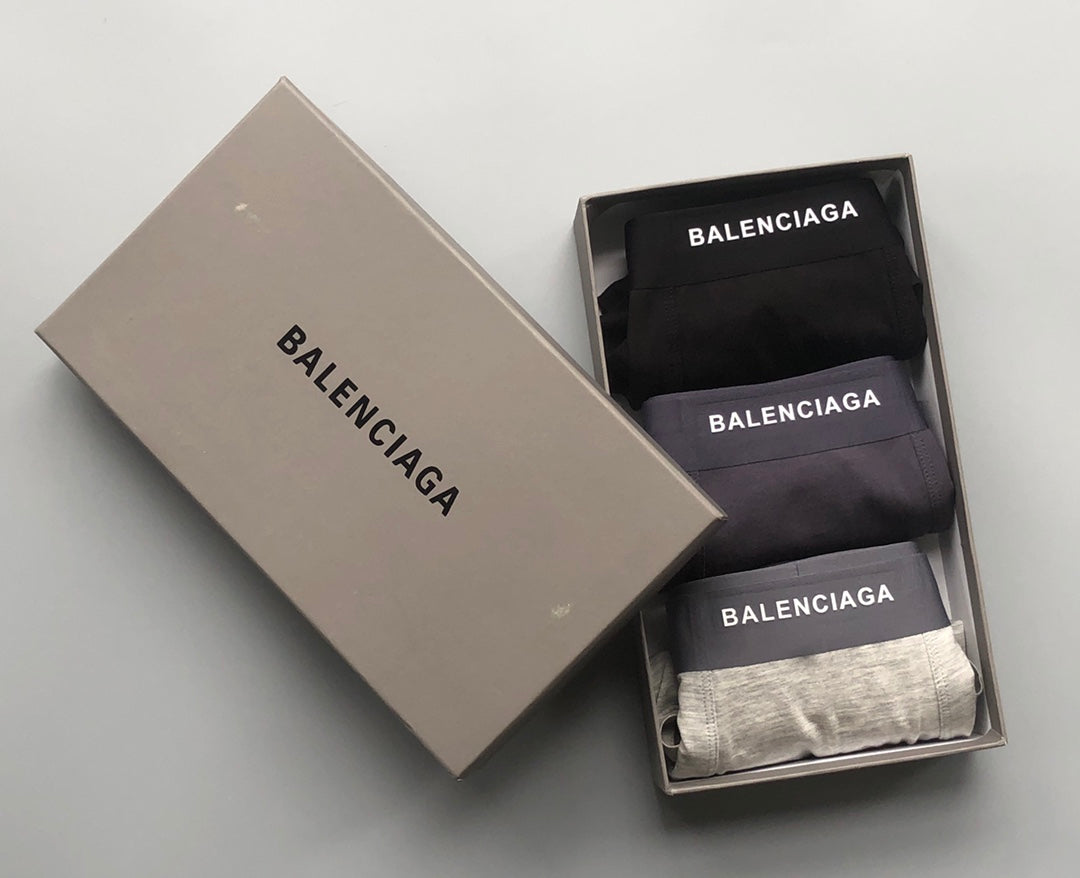 Balenciaga Beige Grey Black Fine Waist Text Boxer Briefs, image 8