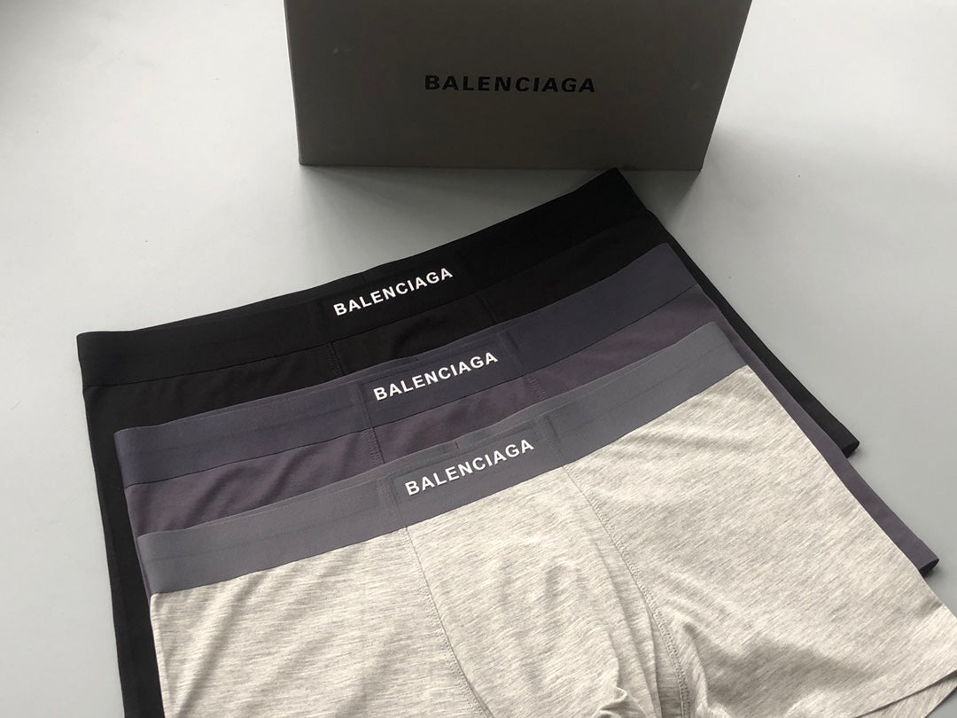 Balenciaga Beige Grey Black Fine Waist Text Boxer Briefs, image 7