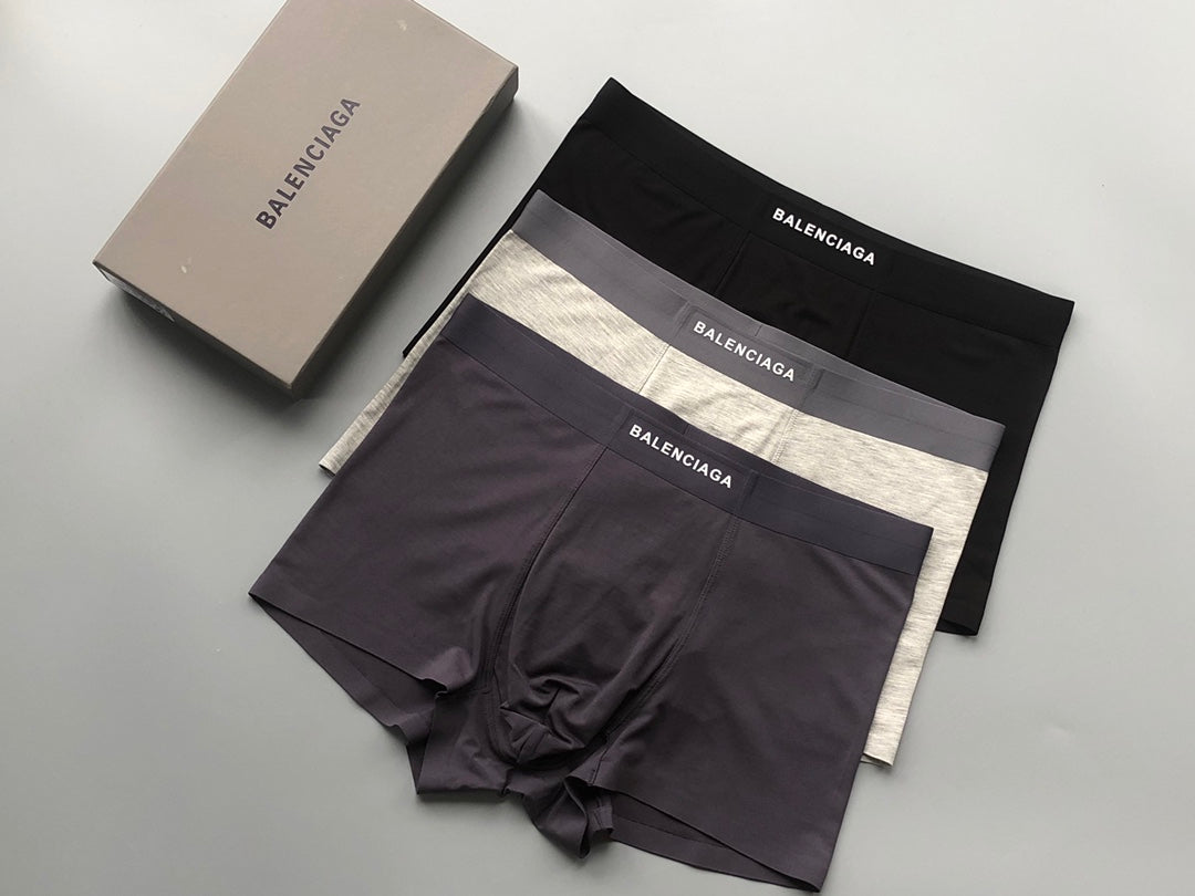 Balenciaga Beige Grey Black Fine Waist Text Boxer Briefs, image 4