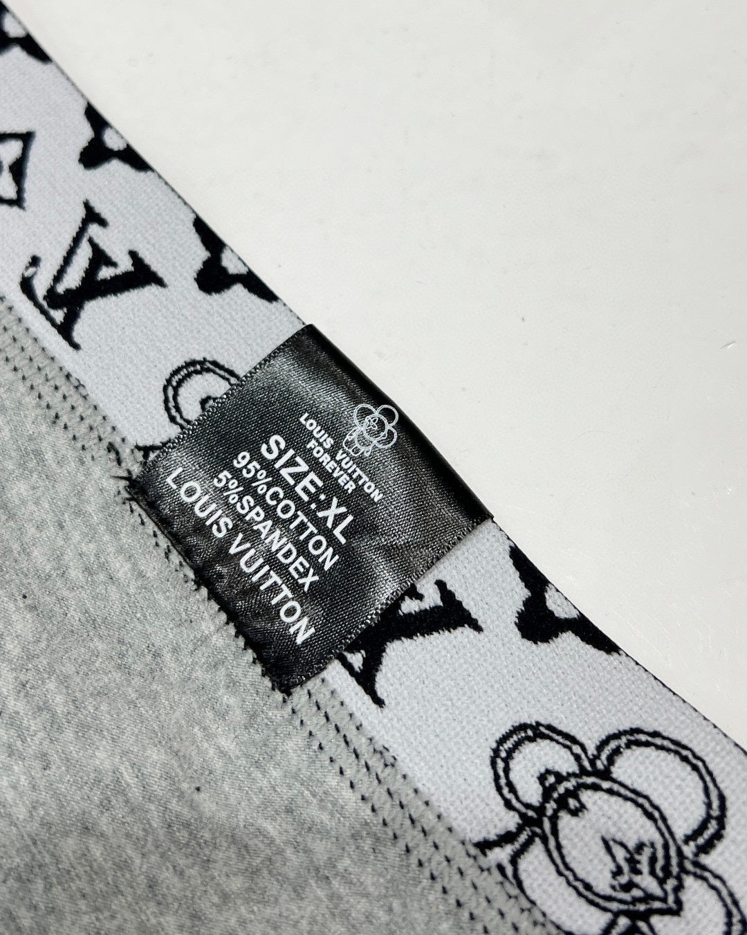 Louis Vuitton Grey Dark Circle Pattern Waist Boxer Briefs, image 16