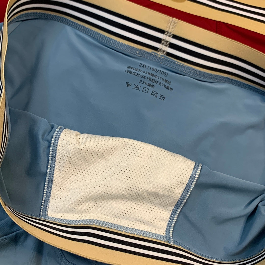 Burberry Blue Red Black Bright Stripe Waist Boxer Briefs, image 7