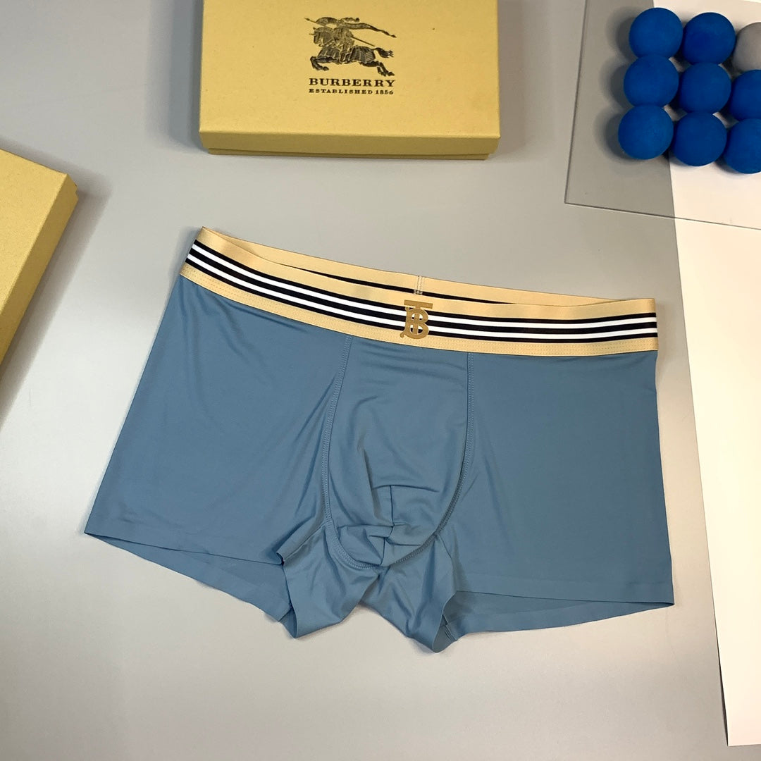 Burberry Blue Red Black Bright Stripe Waist Boxer Briefs, image 2