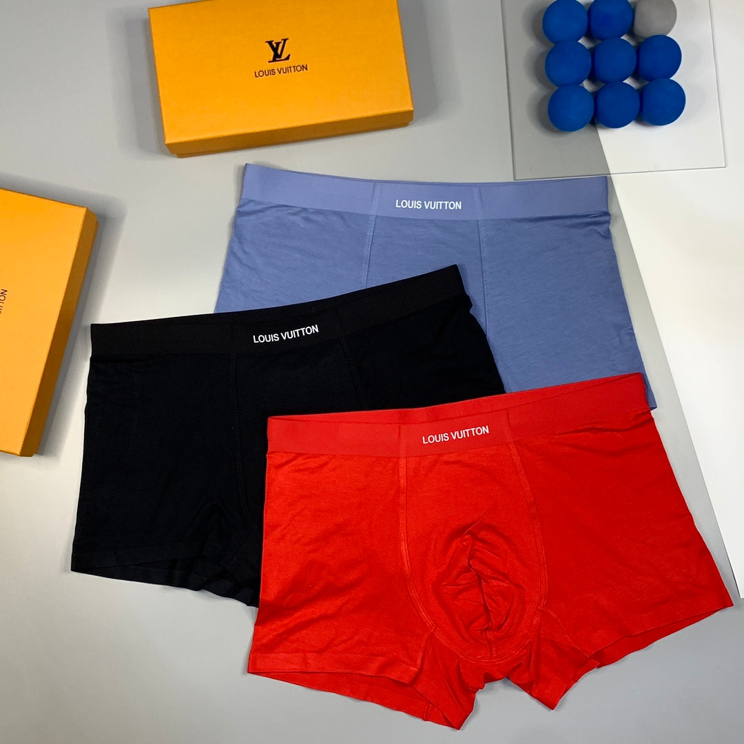 Louis Vuitton Red Black Broad Waist Boxer Briefs, image 5