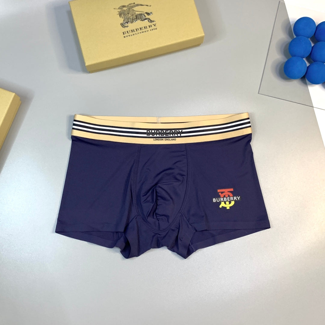 Burberry Grey Blue Black Striped Waist Figures Boxer Briefs, image 3