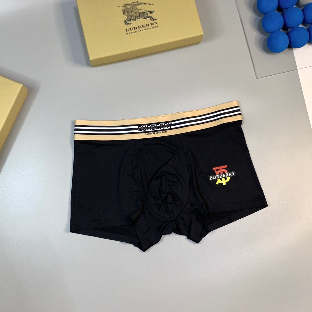 Burberry Grey Blue Black Striped Waist Figures Boxer Briefs, image 2