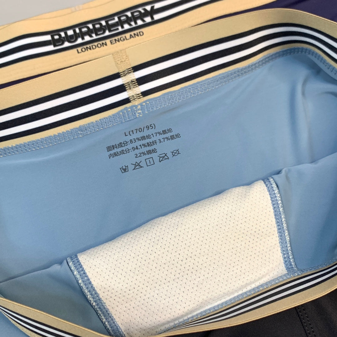 Burberry Grey Blue Black Striped Waist Figures Boxer Briefs, image 8