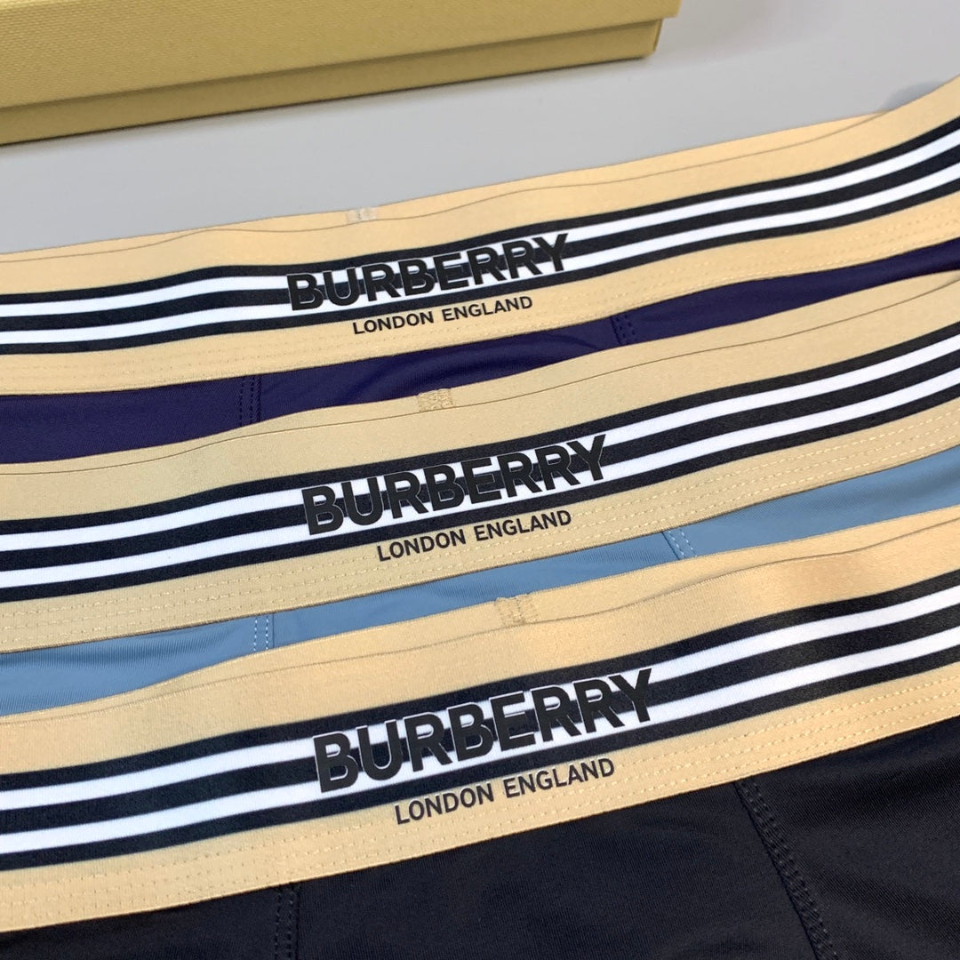 Burberry Grey Blue Black Striped Waist Figures Boxer Briefs, image 7