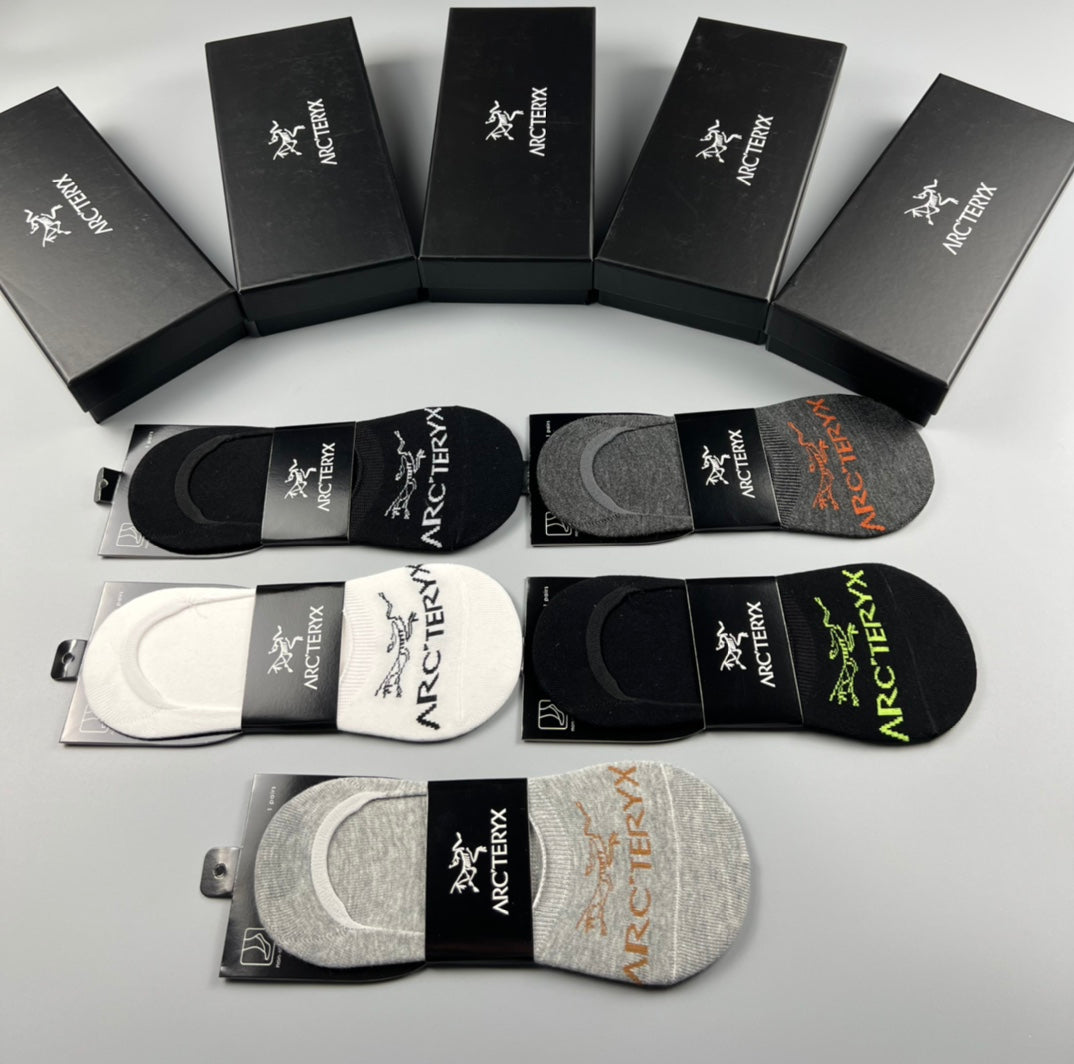Arc'teryx Neutral Packaged Small Foot Text No-Show Socks, image 6