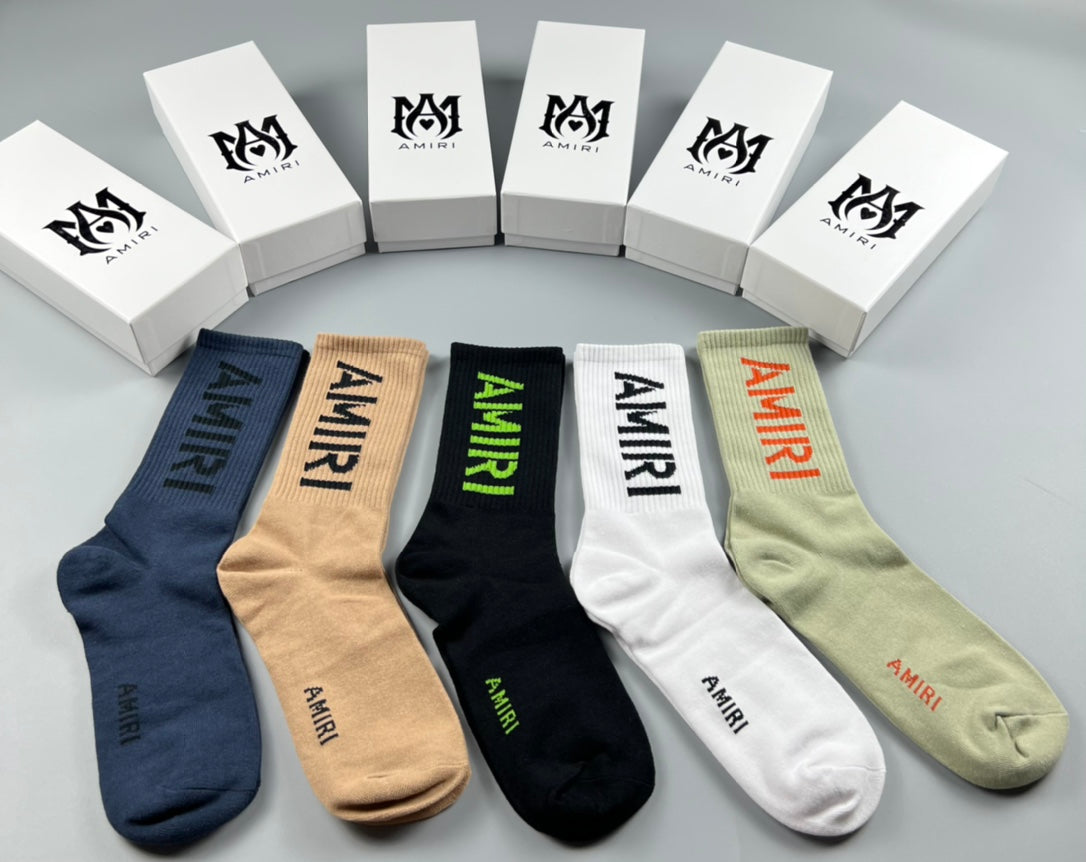 AMIRI Large Lettered Crew Socks, gallery image 1