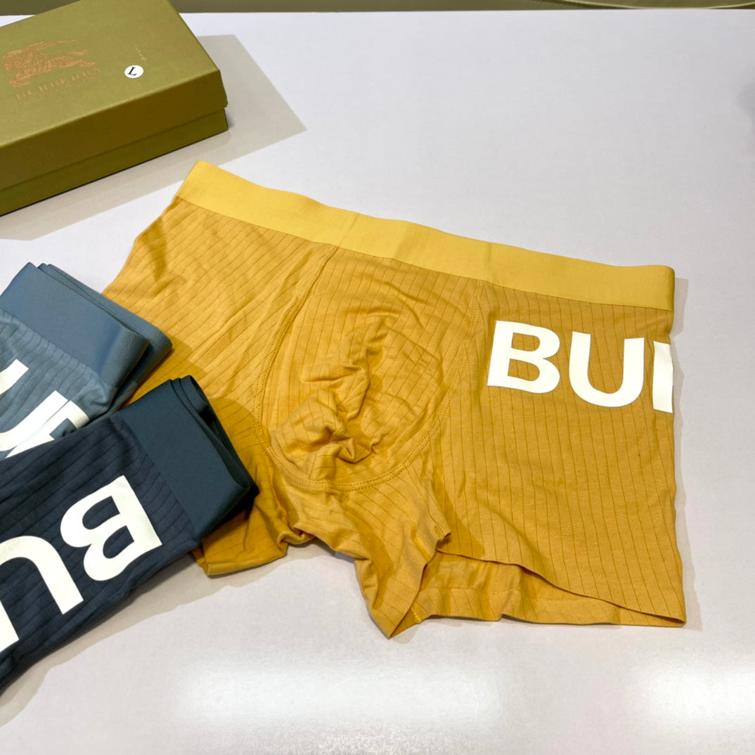 Burberry Boxed Yellow White Green Presentation Boxer Briefs, image 6
