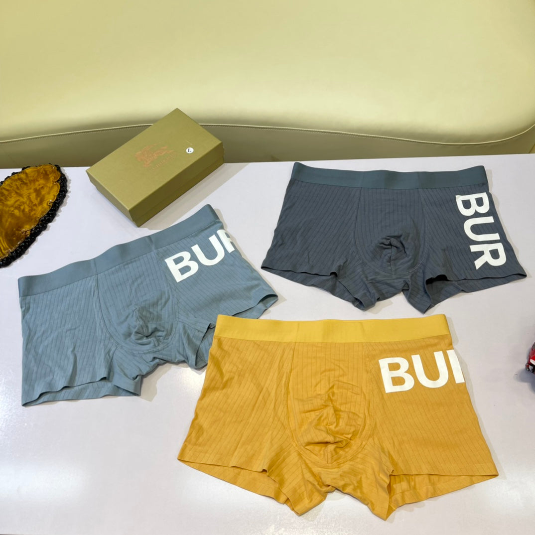 Burberry Boxed Yellow White Green Presentation Boxer Briefs, image 5