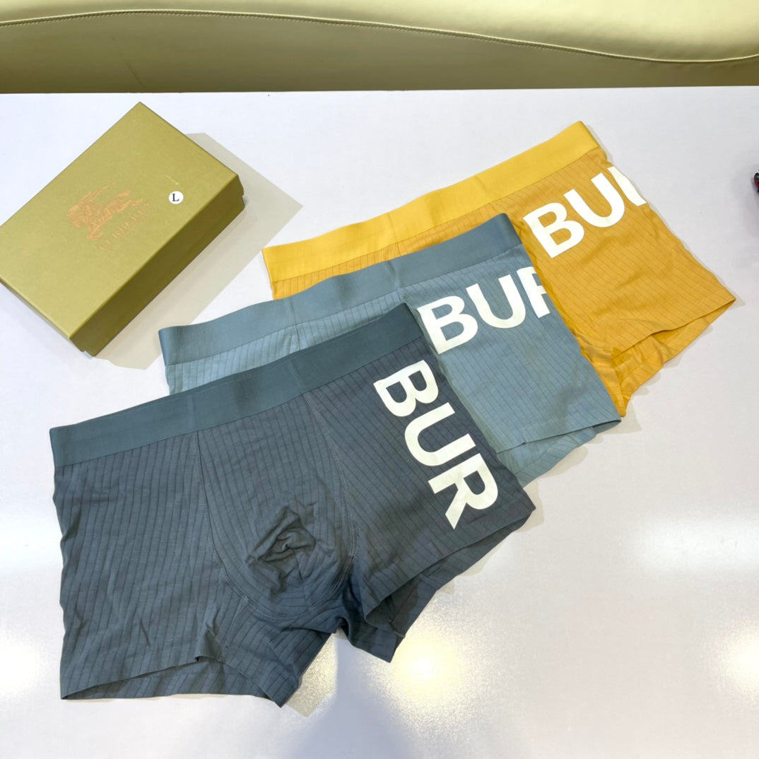 Burberry Boxed Yellow White Green Presentation Boxer Briefs, image 4