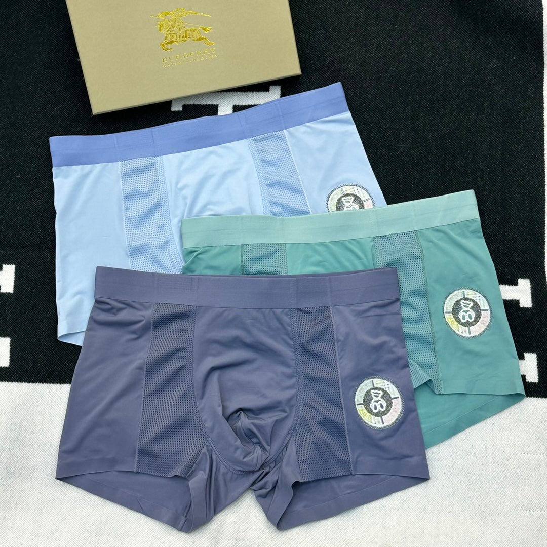 Burberry Pale Blue Green Waist Round Emblem Boxer Briefs, image 9
