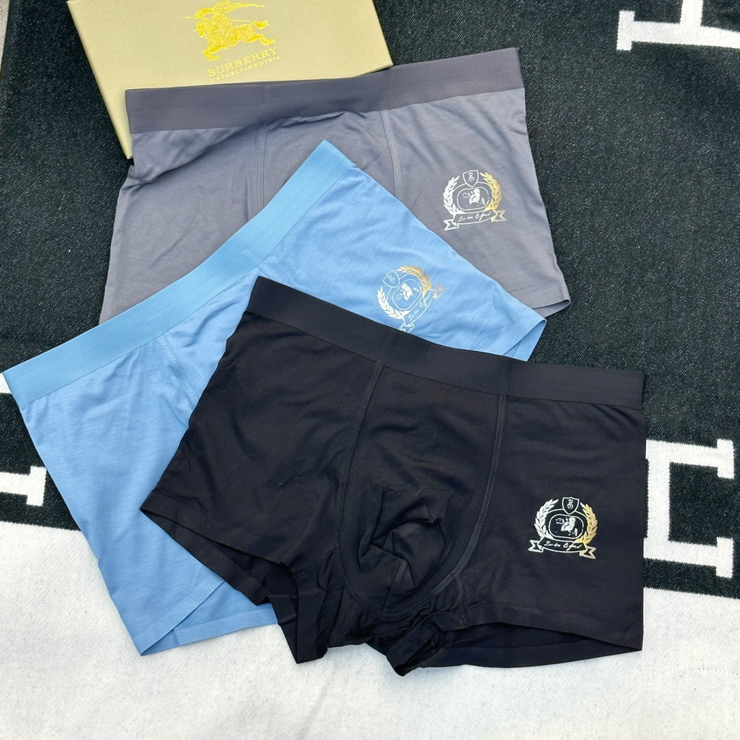 Burberry Blue Grey Black Broad Waist Boxer Briefs, image 8
