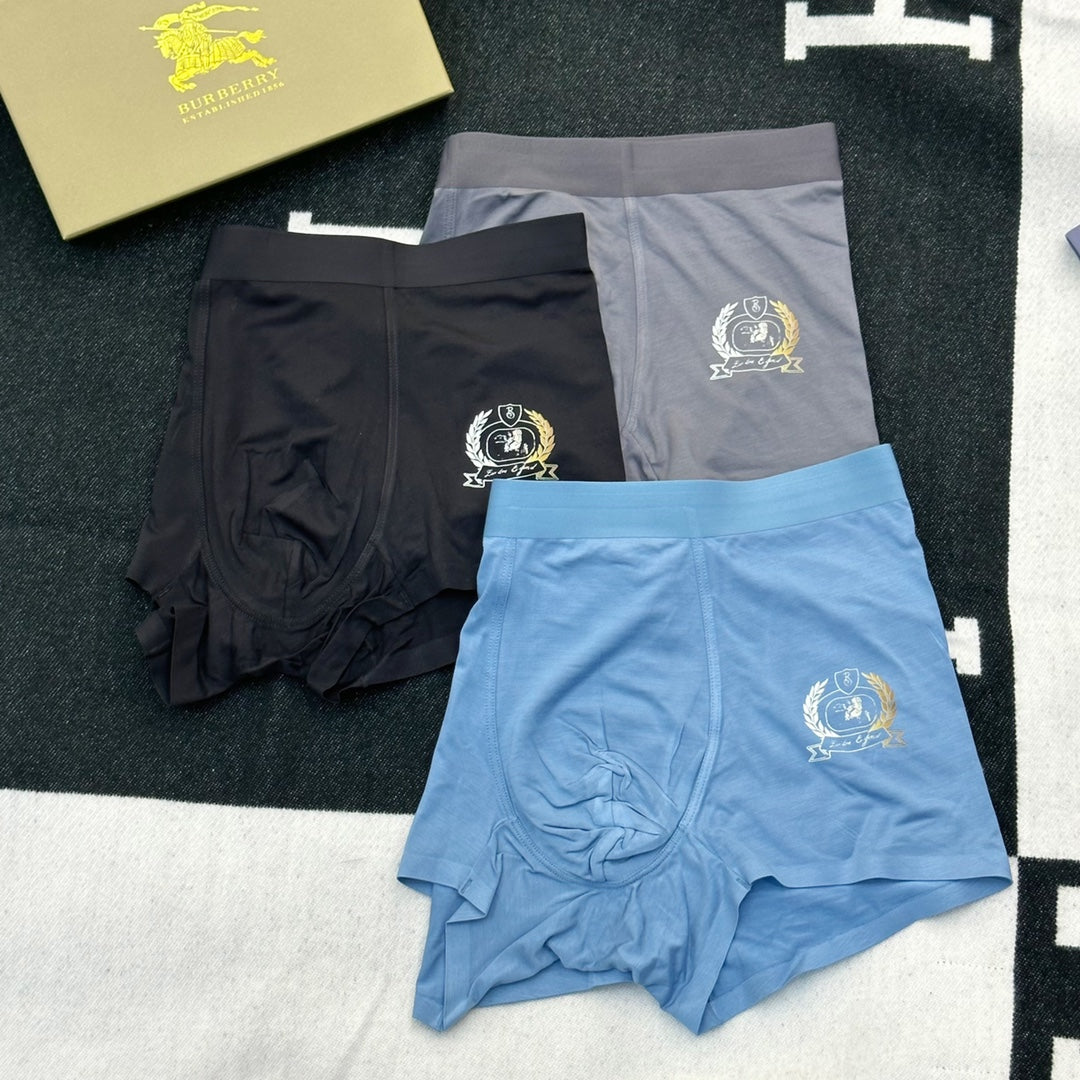 Burberry Blue Grey Black Broad Waist Boxer Briefs, image 7