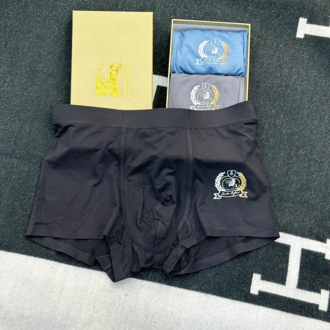 Burberry Blue Grey Black Broad Waist Boxer Briefs, image 9