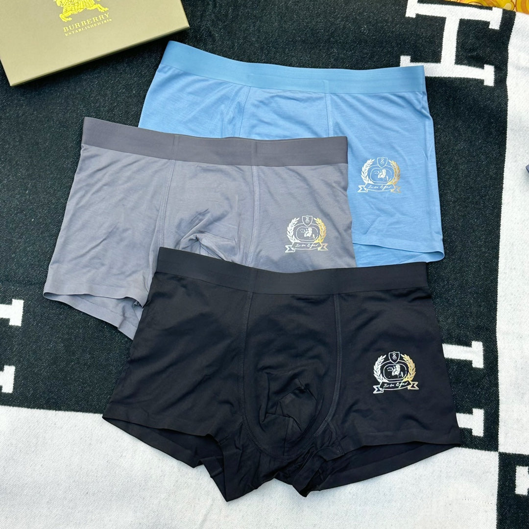 Burberry Blue Grey Black Broad Waist Boxer Briefs, image 2